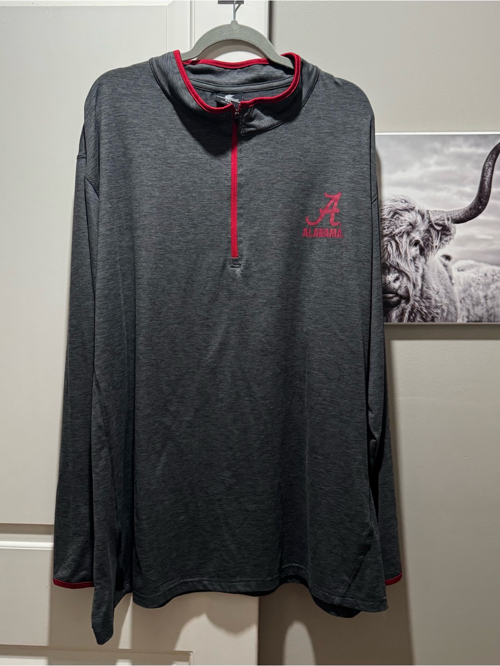 Alabama Crimson Tide Quarter Zip Mens 3xl Gray Ncaa Football Colosseum Alabama Crimson Tide Quarter Zip Mens 3xl Gray Ncaa Football Colosseum